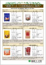 健康フーズ11月新商品チラシ